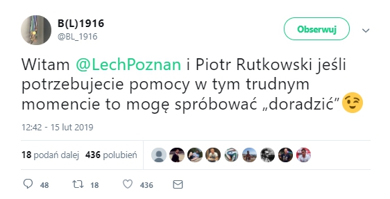 Leśnodorski oferuje POMOC Lechowi Poznań... :D